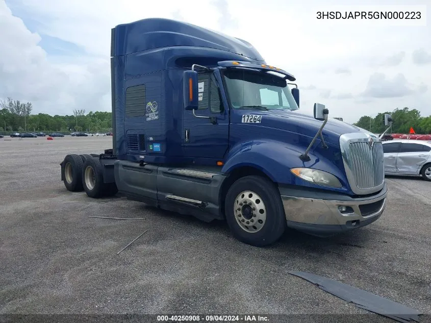 2016 International Prostar VIN: 3HSDJAPR5GN000223 Lot: 40250908