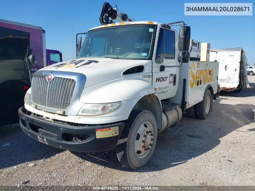 2016 International 4000 4300 VIN: 3HAMMAAL2GL028671 Lot: 40759320