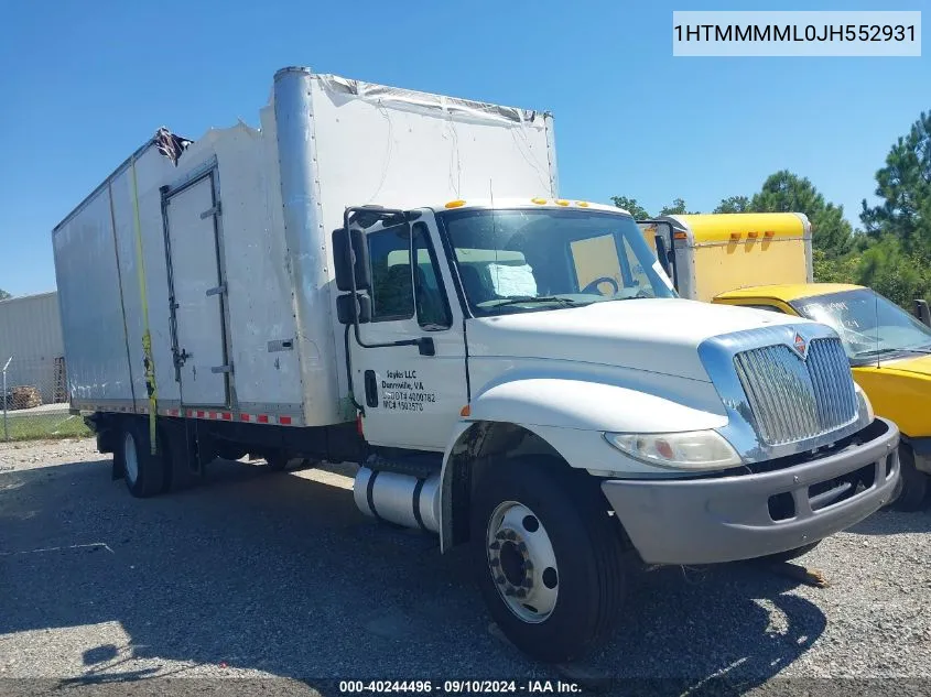 2018 International Durastar 4300 VIN: 1HTMMMML0JH552931 Lot: 40244496