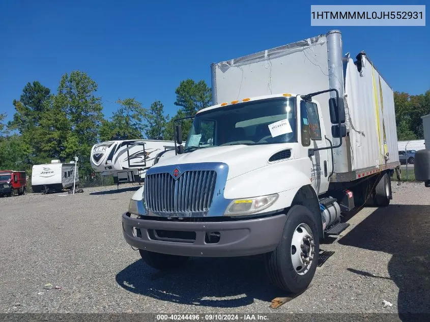 2018 International Durastar 4300 VIN: 1HTMMMML0JH552931 Lot: 40244496