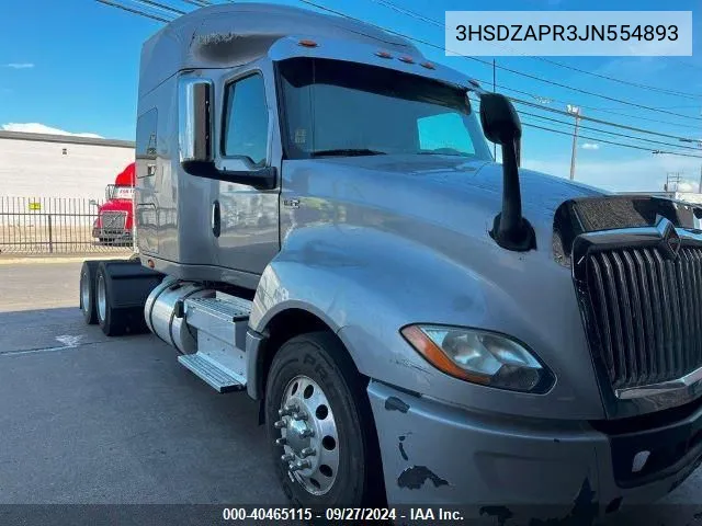 2018 International Lt VIN: 3HSDZAPR3JN554893 Lot: 40465115