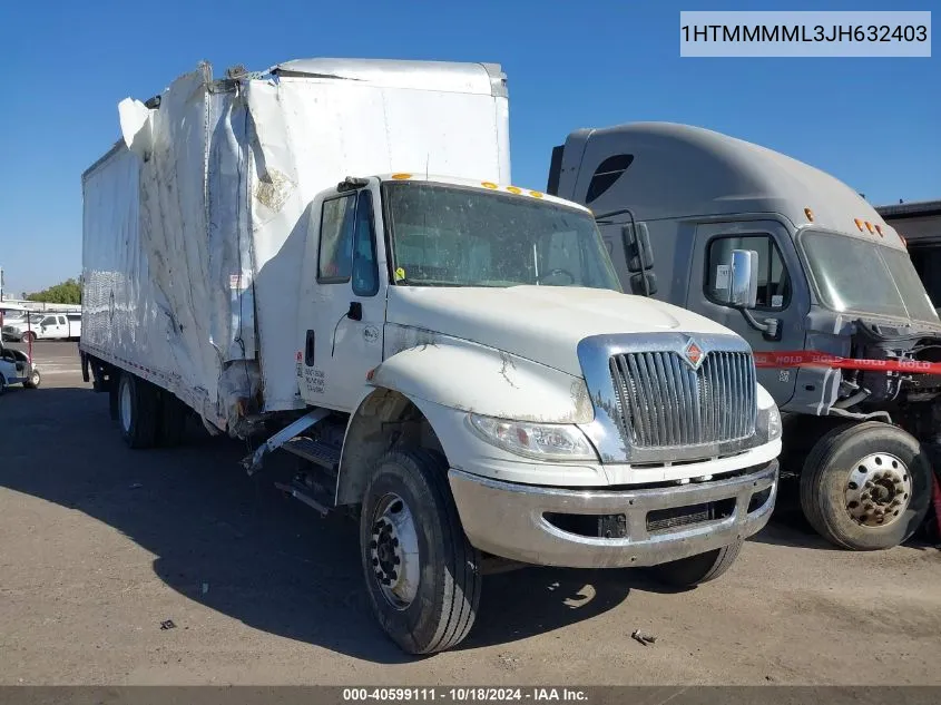 2018 International Durastar 4300 VIN: 1HTMMMML3JH632403 Lot: 40599111