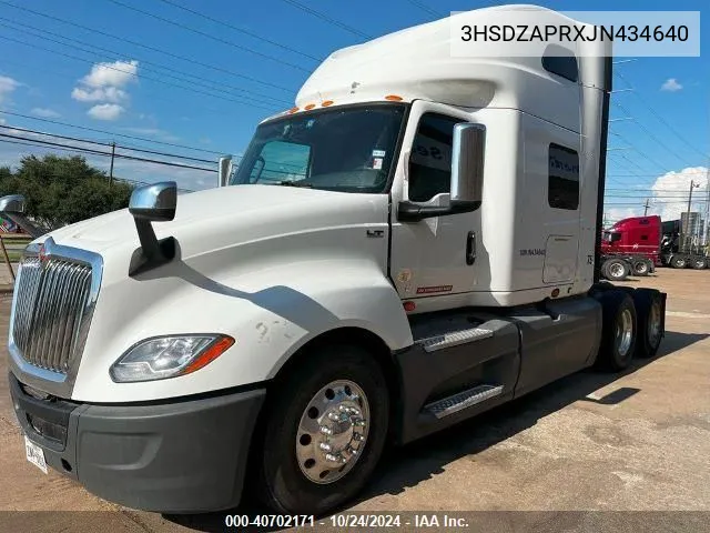 2018 International Lt VIN: 3HSDZAPRXJN434640 Lot: 40702171