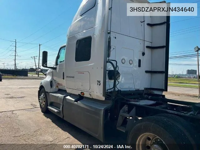 2018 International Lt VIN: 3HSDZAPRXJN434640 Lot: 40702171