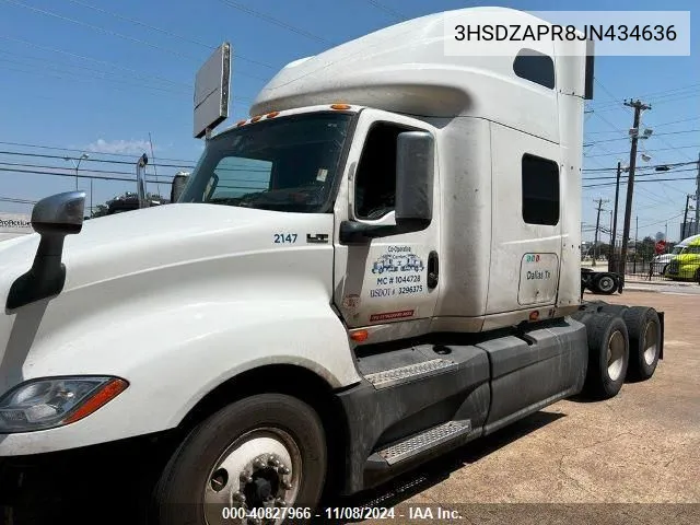 2018 International Lt VIN: 3HSDZAPR8JN434636 Lot: 40827966