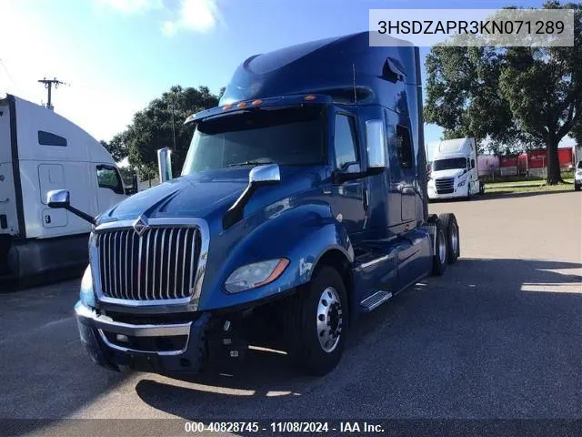 2019 International Lt VIN: 3HSDZAPR3KN071289 Lot: 40828745