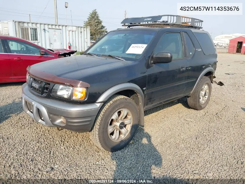 2001 Isuzu Rodeo Sport S 3.2L V6 Hard Top/S 3.2L V6 Soft Top VIN: 4S2CM57W114353676 Lot: 40291124