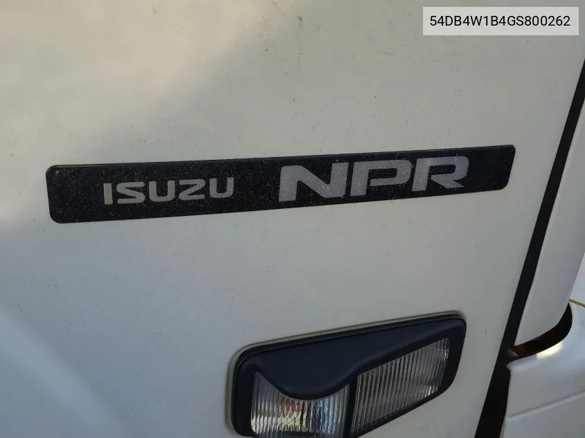 2016 Isuzu Npr Gas Reg VIN: 54DB4W1B4GS800262 Lot: 40785602