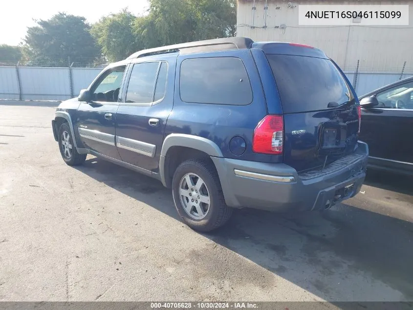 2004 Isuzu Ascender S/Ls/Limited VIN: 4NUET16S046115099 Lot: 40705628