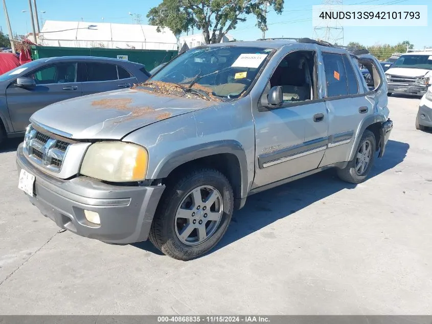 2004 Isuzu Ascender S VIN: 4NUDS13S942101793 Lot: 40868835