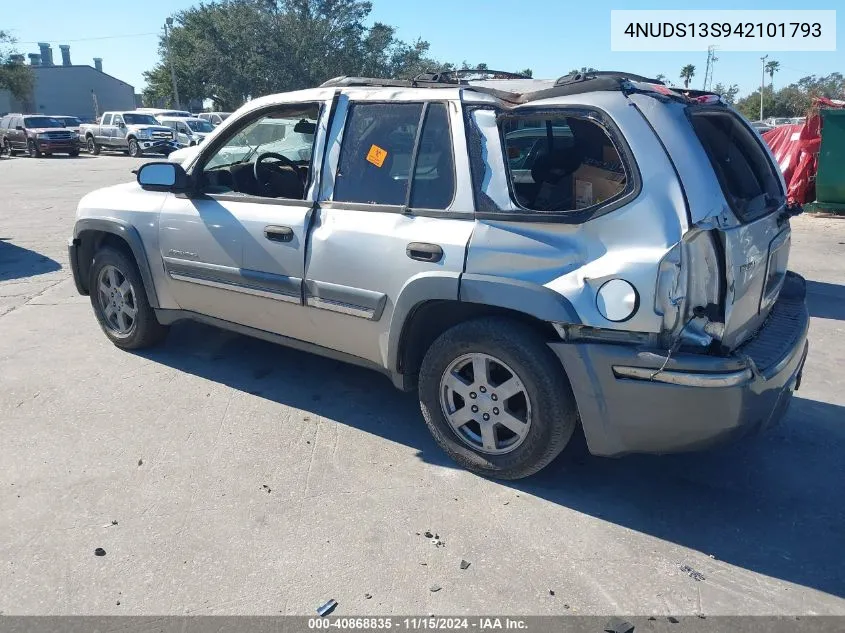 2004 Isuzu Ascender S VIN: 4NUDS13S942101793 Lot: 40868835