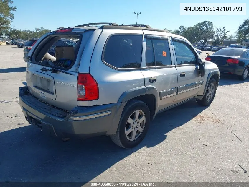 2004 Isuzu Ascender S VIN: 4NUDS13S942101793 Lot: 40868835