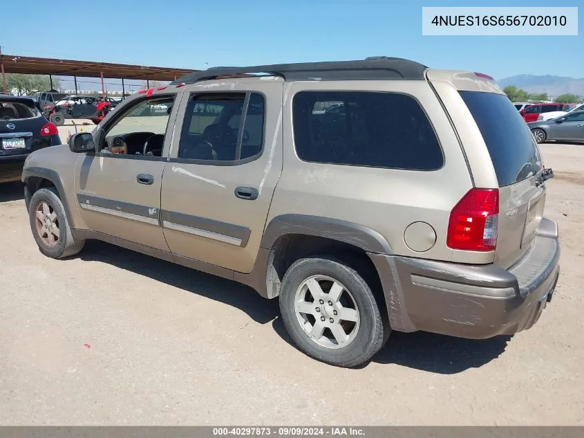 2005 Isuzu Ascender S VIN: 4NUES16S656702010 Lot: 40297873