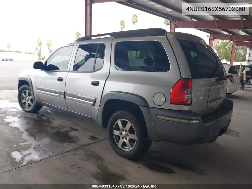 2005 Isuzu Ascender S VIN: 4NUES16SX56702060 Lot: 40391043