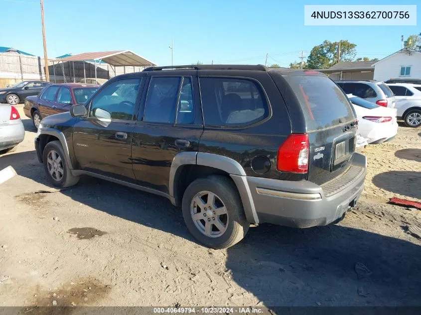 2006 Isuzu Ascender S VIN: 4NUDS13S362700756 Lot: 40649794