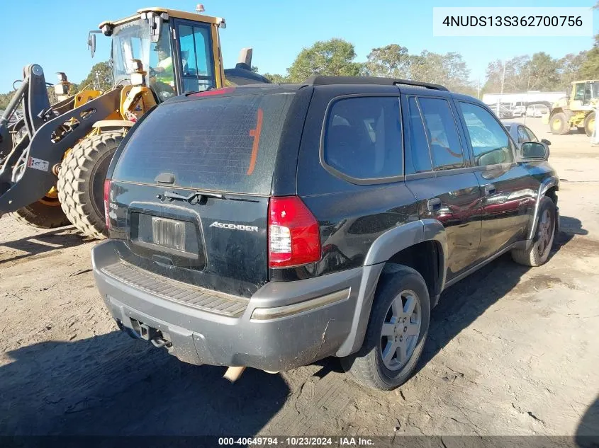 2006 Isuzu Ascender S VIN: 4NUDS13S362700756 Lot: 40649794