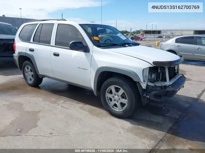 2006 Isuzu Ascender S VIN: 4NUDS13S162700769 Lot: 40786026