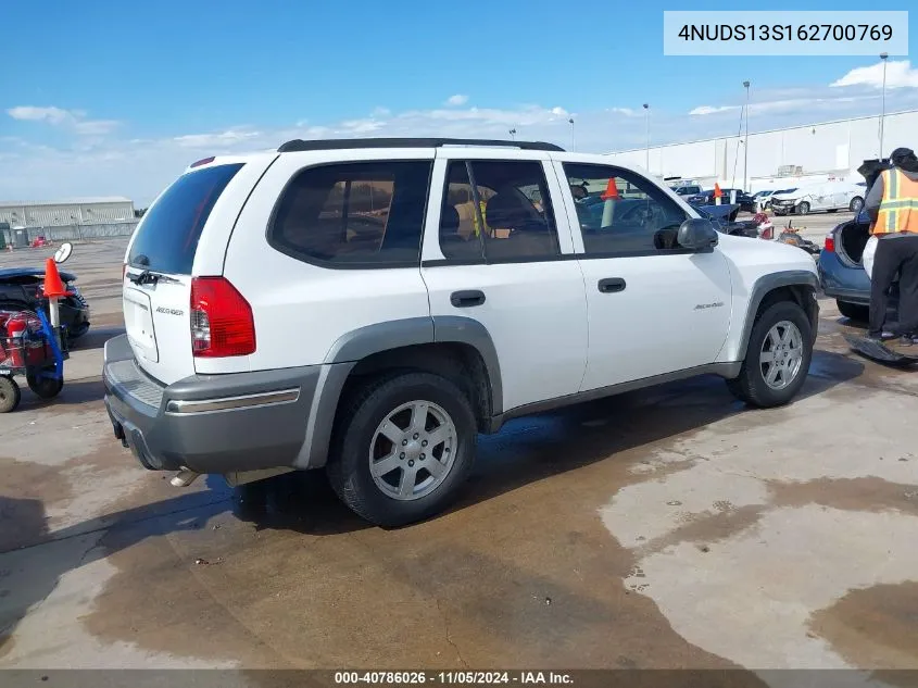 2006 Isuzu Ascender S VIN: 4NUDS13S162700769 Lot: 40786026