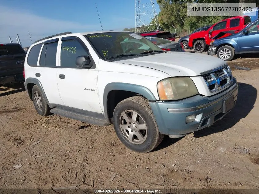 2007 Isuzu Ascender S/Ls/Limited VIN: 4NUDS13S672702423 Lot: 40262026