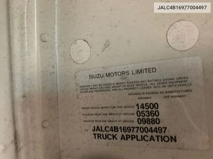 JALC4B16977004497 2007 Isuzu Npr