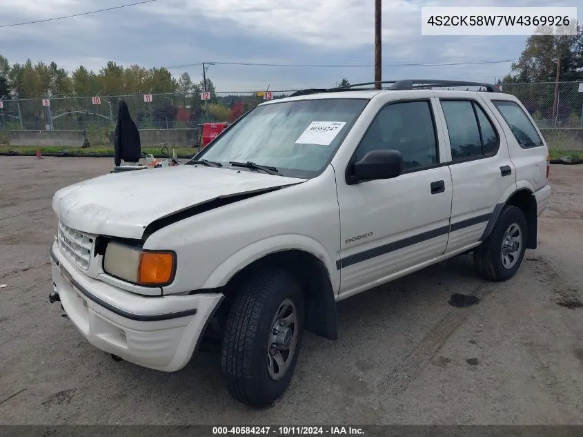 1998 Isuzu Rodeo Ls/S VIN: 4S2CK58W7W4369926 Lot: 40584247