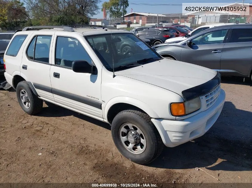 1998 Isuzu Rodeo Ls/S VIN: 4S2CK58W7W4305952 Lot: 40699938