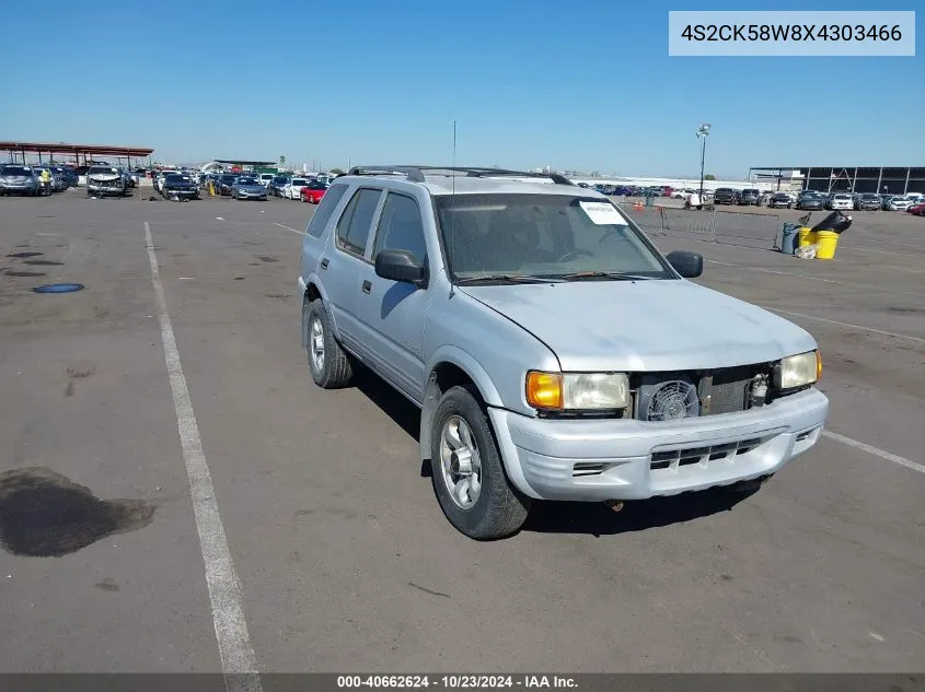 1999 Isuzu Rodeo Ls/Lse/S 3.2L VIN: 4S2CK58W8X4303466 Lot: 40662624