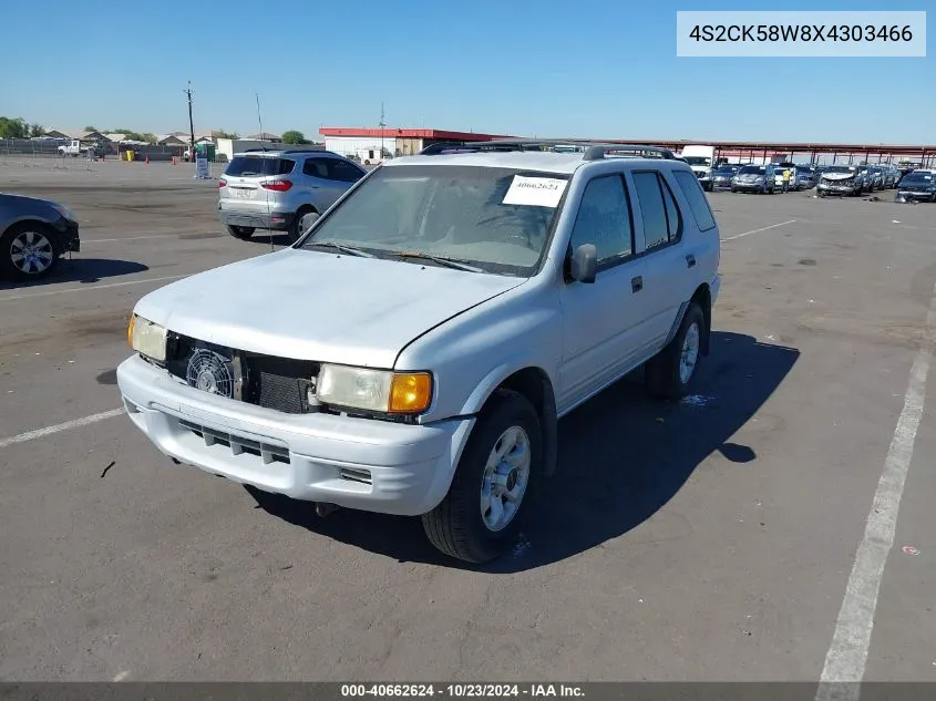 1999 Isuzu Rodeo Ls/Lse/S 3.2L VIN: 4S2CK58W8X4303466 Lot: 40662624