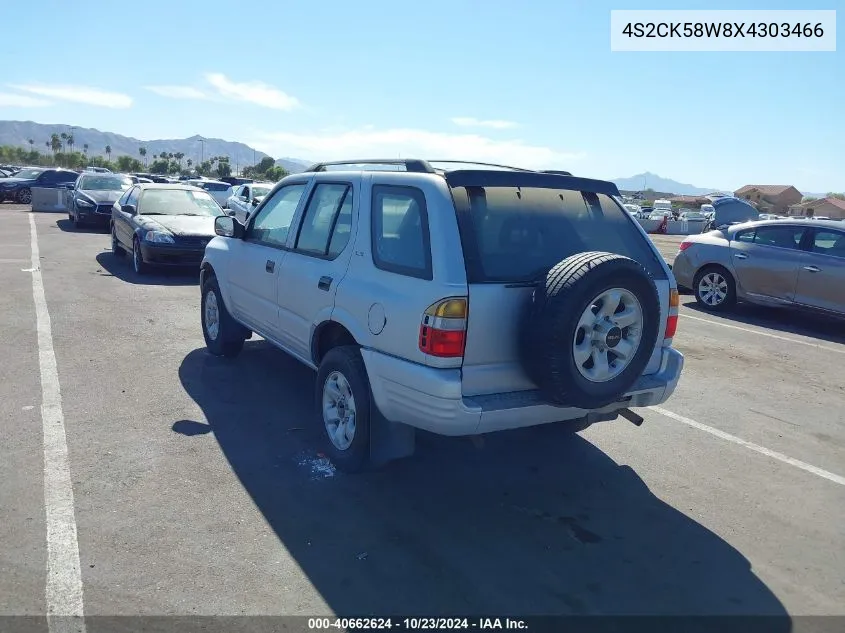 1999 Isuzu Rodeo Ls/Lse/S 3.2L VIN: 4S2CK58W8X4303466 Lot: 40662624