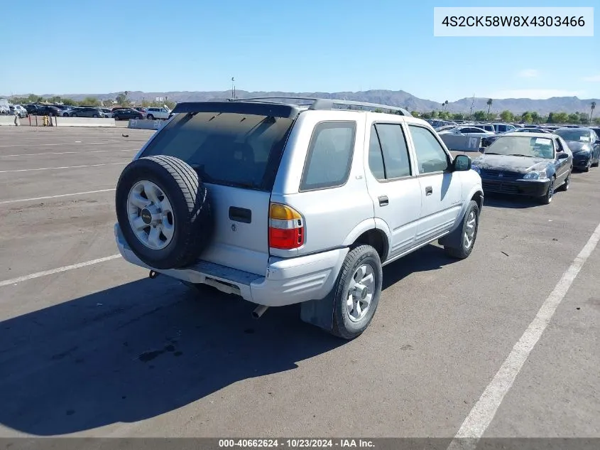 1999 Isuzu Rodeo Ls/Lse/S 3.2L VIN: 4S2CK58W8X4303466 Lot: 40662624