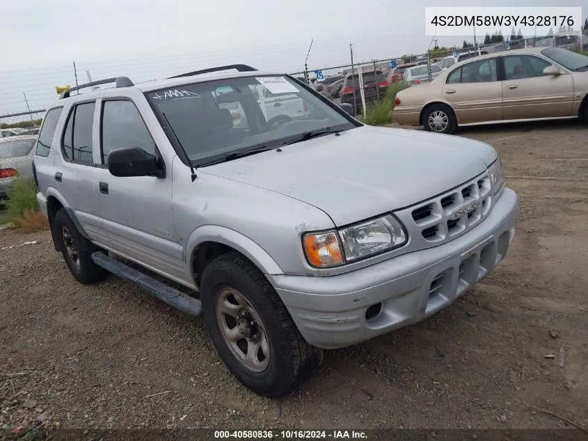 2000 Isuzu Rodeo Ls/Lse/S VIN: 4S2DM58W3Y4328176 Lot: 40580836