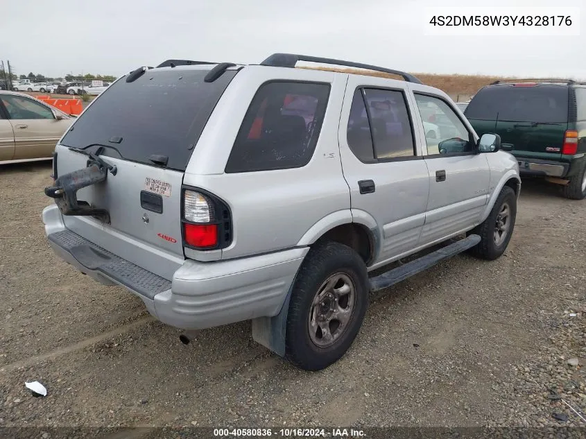 2000 Isuzu Rodeo Ls/Lse/S VIN: 4S2DM58W3Y4328176 Lot: 40580836