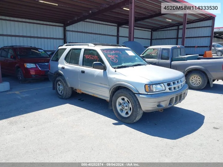 2001 Isuzu Rodeo Ls 3.2L/Ls 3.2L V6/Lse 3.2L V6/S/S 3.2L V6 VIN: 4S2DM58W114333530 Lot: 40252574