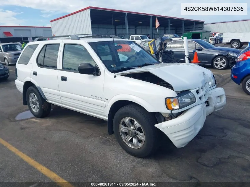 2001 Isuzu Rodeo S/Ls/Lse VIN: 4S2CK58W614307636 Lot: 40261911