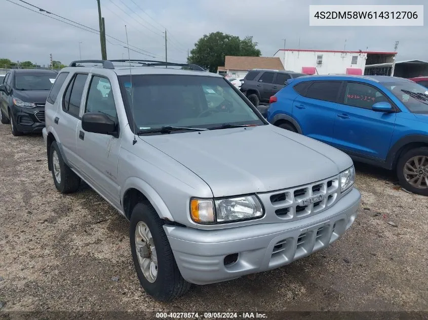 2001 Isuzu Rodeo Ls 3.2L/Ls 3.2L V6/Lse 3.2L V6/S/S 3.2L V6 VIN: 4S2DM58W614312706 Lot: 40278574