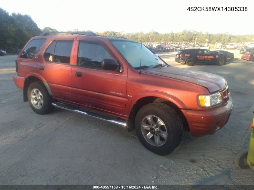 2001 Isuzu Rodeo Ls 3.2L V6/Lse 3.2L V6/S 3.2L V6 VIN: 4S2CK58WX14305338 Lot: 40557159