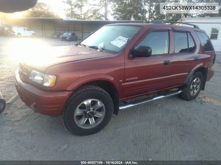 2001 Isuzu Rodeo Ls 3.2L V6/Lse 3.2L V6/S 3.2L V6 VIN: 4S2CK58WX14305338 Lot: 40557159