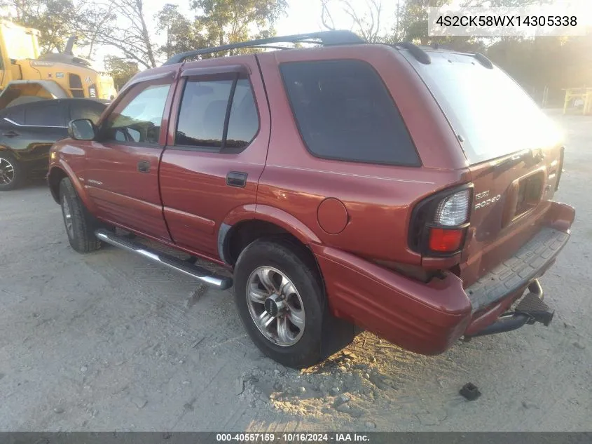 2001 Isuzu Rodeo Ls 3.2L V6/Lse 3.2L V6/S 3.2L V6 VIN: 4S2CK58WX14305338 Lot: 40557159