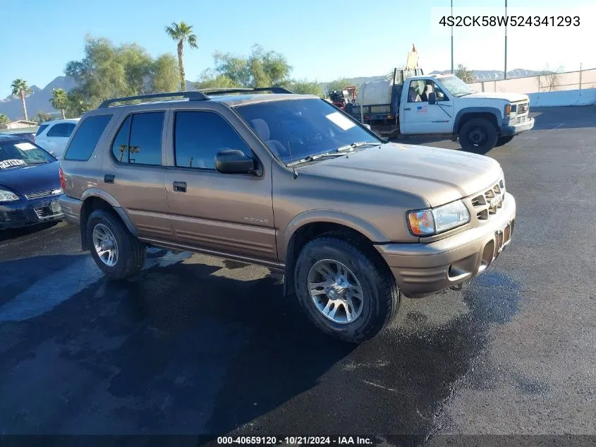 2002 Isuzu Rodeo Ls 3.2L V6/Lse 3.2L V6/S 3.2L V6 VIN: 4S2CK58W524341293 Lot: 40659120