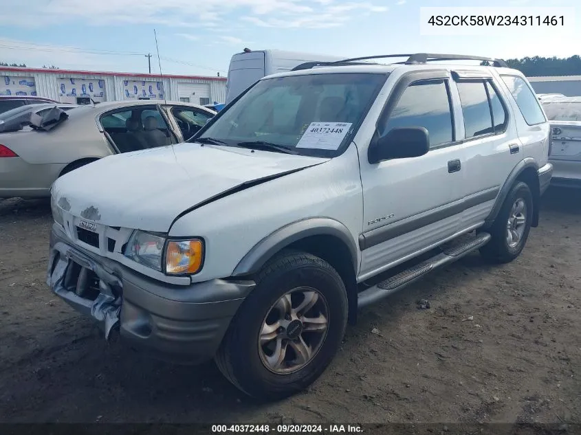 2003 Isuzu Rodeo S 3.2L V6 VIN: 4S2CK58W234311461 Lot: 40372448