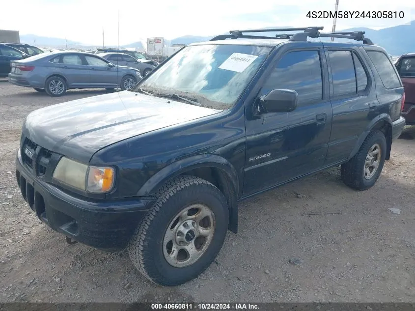 2004 Isuzu Rodeo S 3.5L V6 VIN: 4S2DM58Y244305810 Lot: 40660811