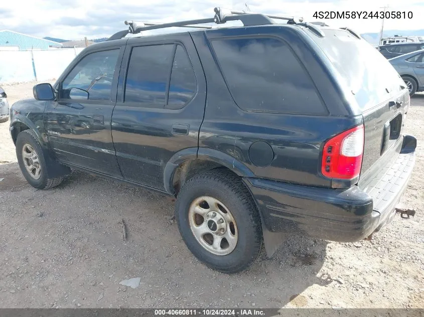 2004 Isuzu Rodeo S 3.5L V6 VIN: 4S2DM58Y244305810 Lot: 40660811