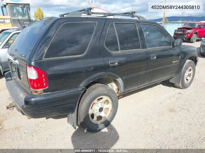 2004 Isuzu Rodeo S 3.5L V6 VIN: 4S2DM58Y244305810 Lot: 40660811