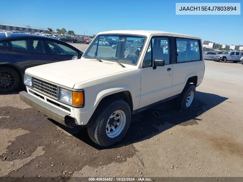 1988 Isuzu Trooper Ii VIN: JAACH15E4J7803894 Lot: 40635452