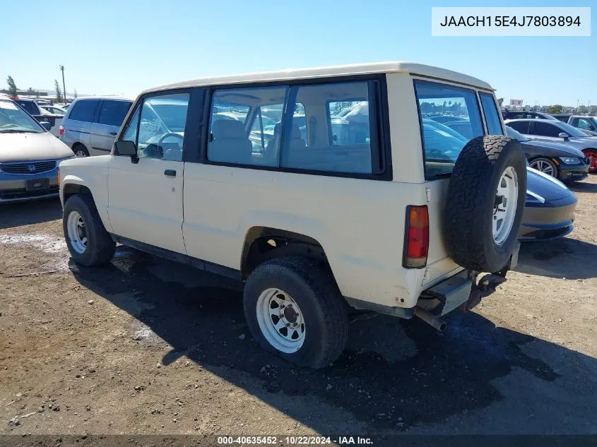 1988 Isuzu Trooper Ii VIN: JAACH15E4J7803894 Lot: 40635452