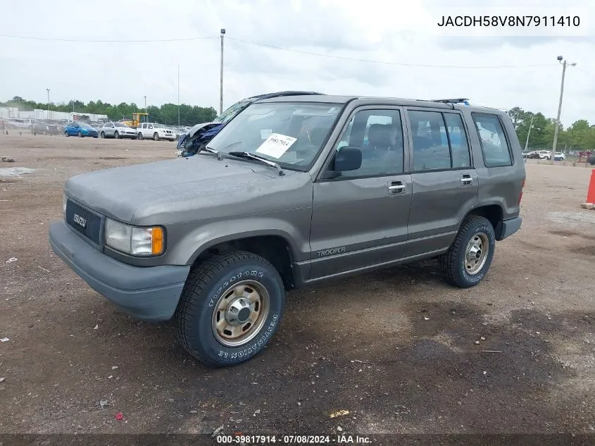 1992 Isuzu Trooper S VIN: JACDH58V8N7911410 Lot: 39817914