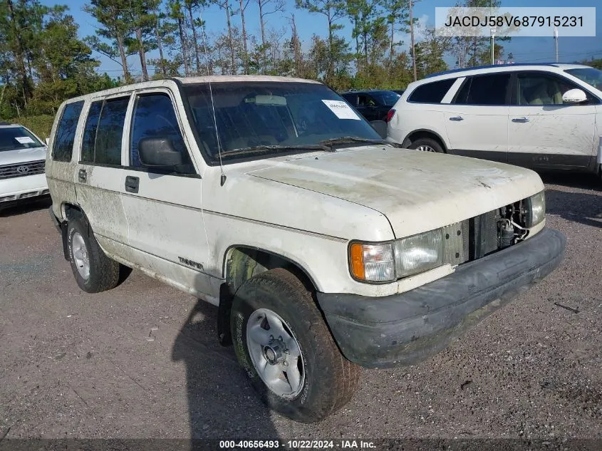 1995 Isuzu Trooper S VIN: JACDJ58V687915231 Lot: 40656493