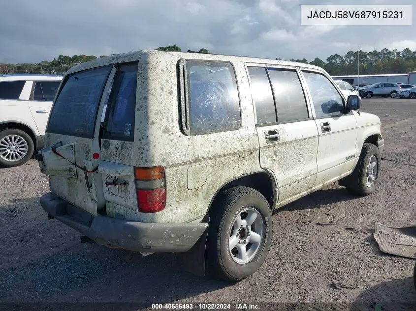 1995 Isuzu Trooper S VIN: JACDJ58V687915231 Lot: 40656493