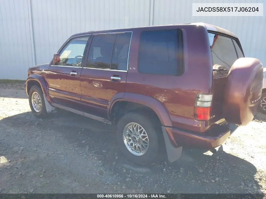 2001 Isuzu Trooper Limited/Ls/S VIN: JACDS58X517J06204 Lot: 40610956