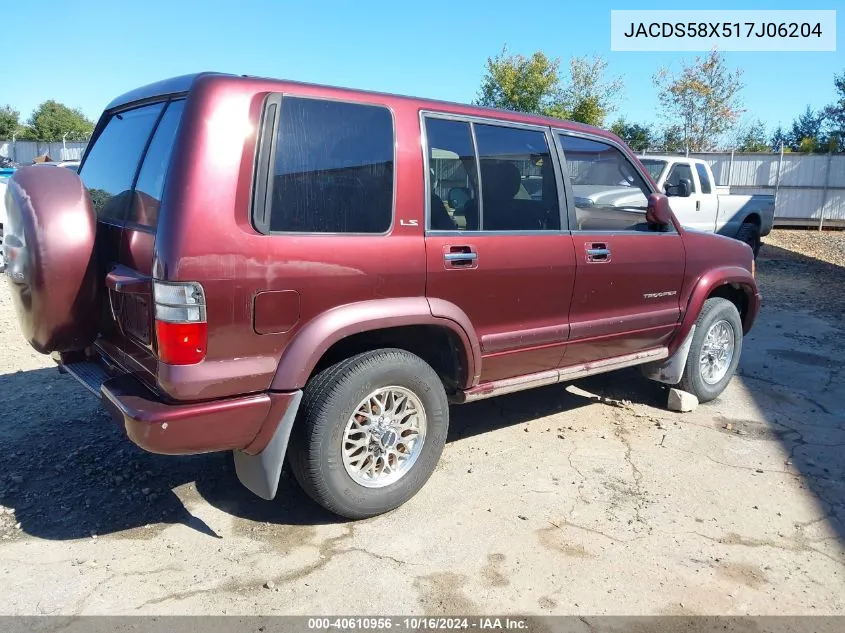 2001 Isuzu Trooper Limited/Ls/S VIN: JACDS58X517J06204 Lot: 40610956